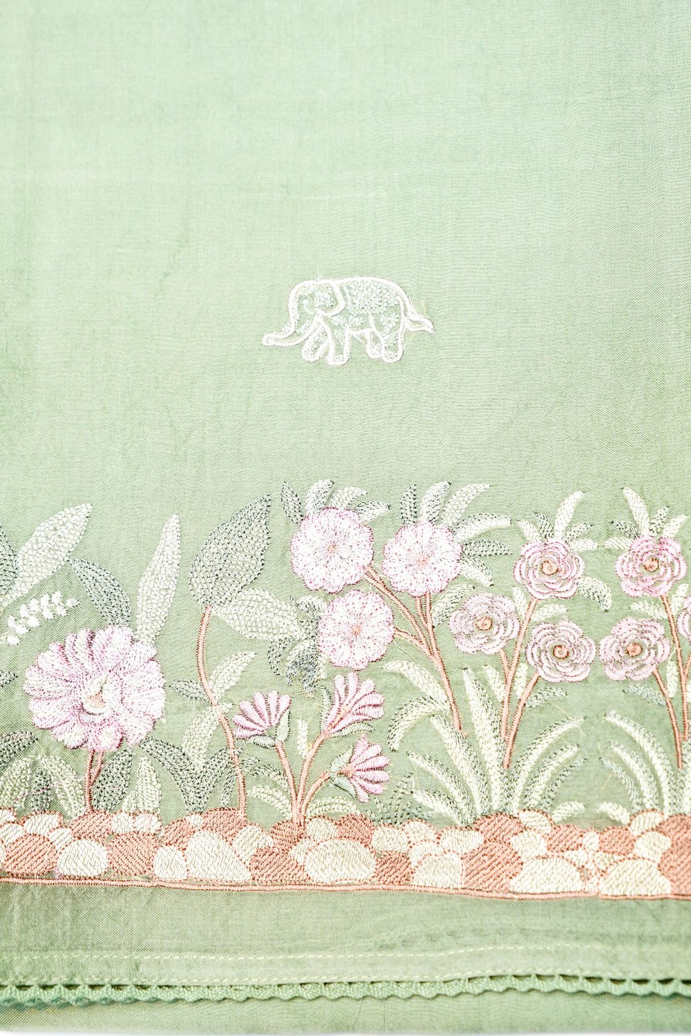 Designer Sea Green Organza Silk Suit