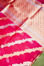 Handwoven Magenta Pink Banarasi Organza Saree