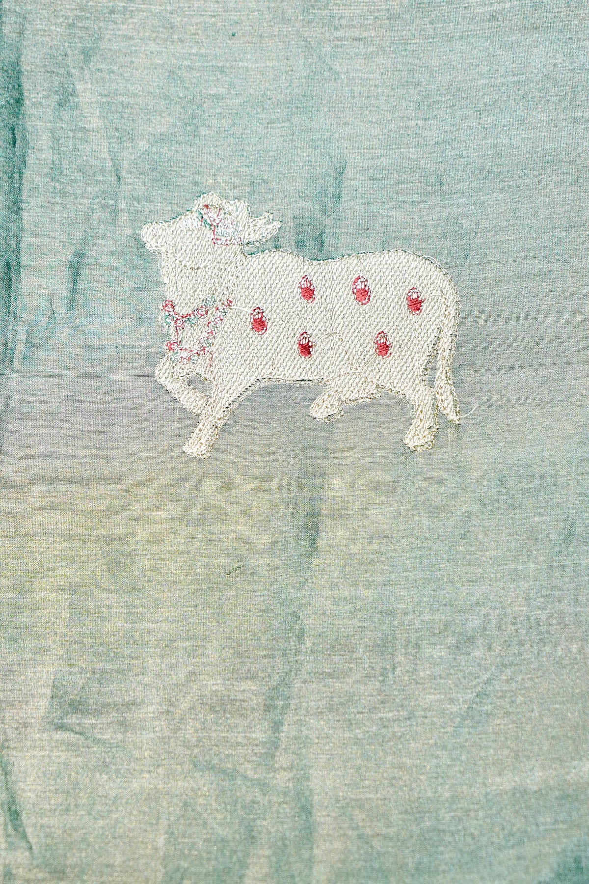 Designer Sea Green Tissue Silk  Suit