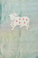 Designer Sea Green Tissue Silk  Suit