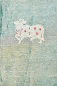 Designer Sea Green Tissue Silk  Suit