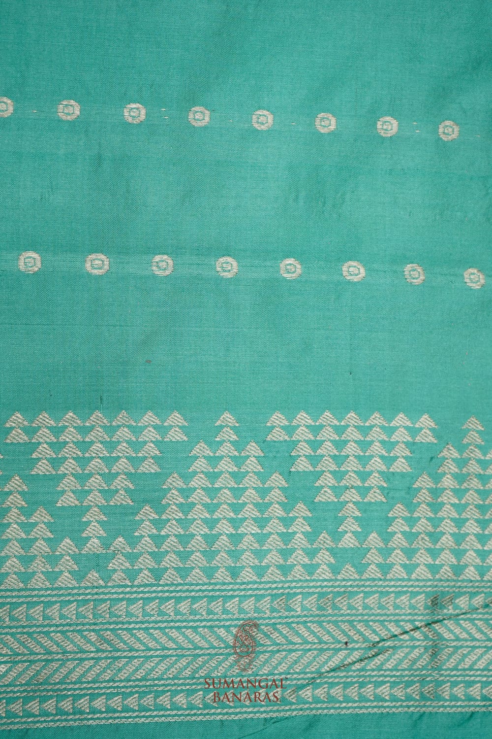 Handwoven Sea Green Banarasi Katan Soft Silk Saree