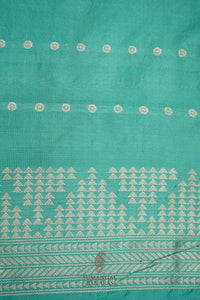 Handwoven Sea Green Banarasi Katan Soft Silk Saree