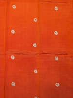 Handwoven Orange Motif Banarasi Katan Silk Suit