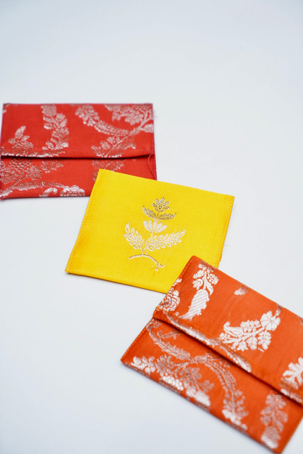 Banarasi Lotus Buta & Floral Jaal Cash Envelope