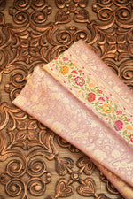 Handwoven Banarsi Regal Mauve Katan Silk Saree
