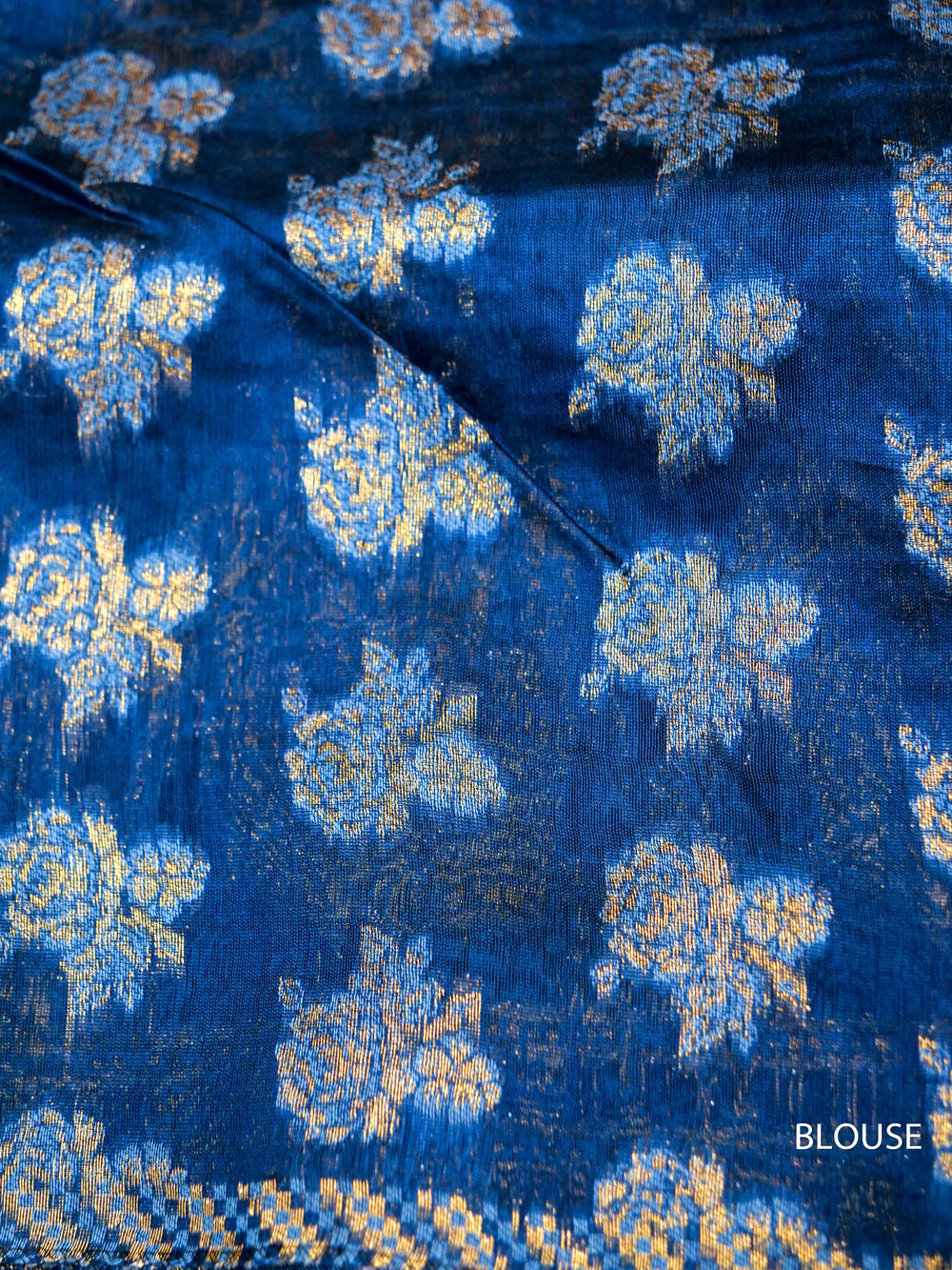 Handwoven Teal Blue Pashmina Silk Saree