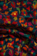 Handwoven Royal Blue Pashmina Silk Saree