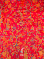 Handwoven Strawberry Pink Pashmina Silk Saree