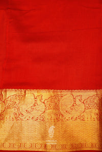 Handwoven Classic Red Pashmina Silk Saree