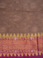 Handwoven Peanut Brown Meenakari Jaal Saree