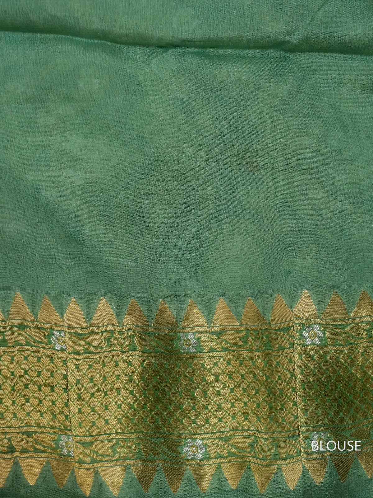 Handwoven Aqua Green Meenakari Jaal Saree