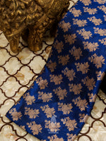 Handwoven Banarasi Royal Blue Katan Silk Saree