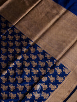 Handwoven Banarasi Royal Blue Katan Silk Saree