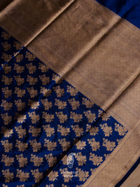 Handwoven Banarasi Royal Blue Katan Silk Saree