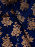Handwoven Banarasi Royal Blue Katan Silk Saree