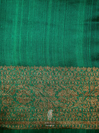 Handwoven Beige Tussar Silk Saree