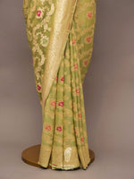 Raw Mango Meenakari Georgette Saree