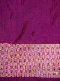 Handwoven Shikargah Indigo Purple Katan Silk Saree