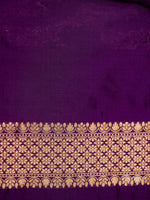 Handwoven Violet Purple Katan Silk Saree