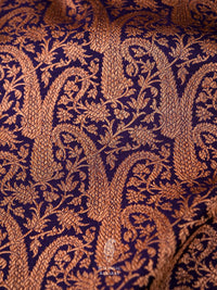 Handwoven Royal Blue Katan Silk Saree
