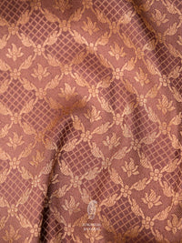 Handwoven Mouse Brown Katan Silk Saree