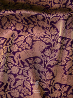 Handwoven Violet Purple Katan Silk Saree