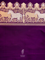 Handwoven Violet Purple Katan Silk Saree