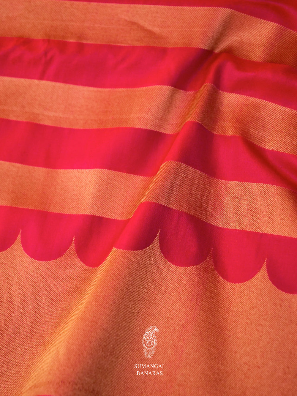 Handwoven Hot Pink Katan Silk Saree