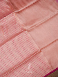 Handwoven Flamingo Pink Katan Silk Saree