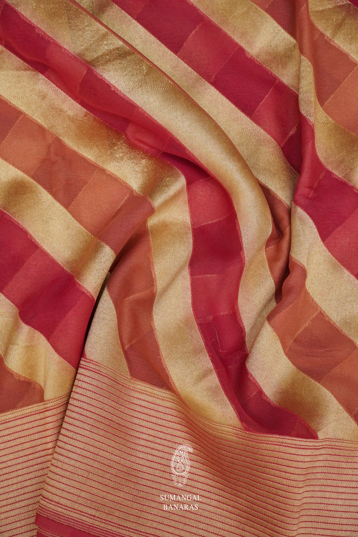 Onion Pink Georgette Rangkat Saree