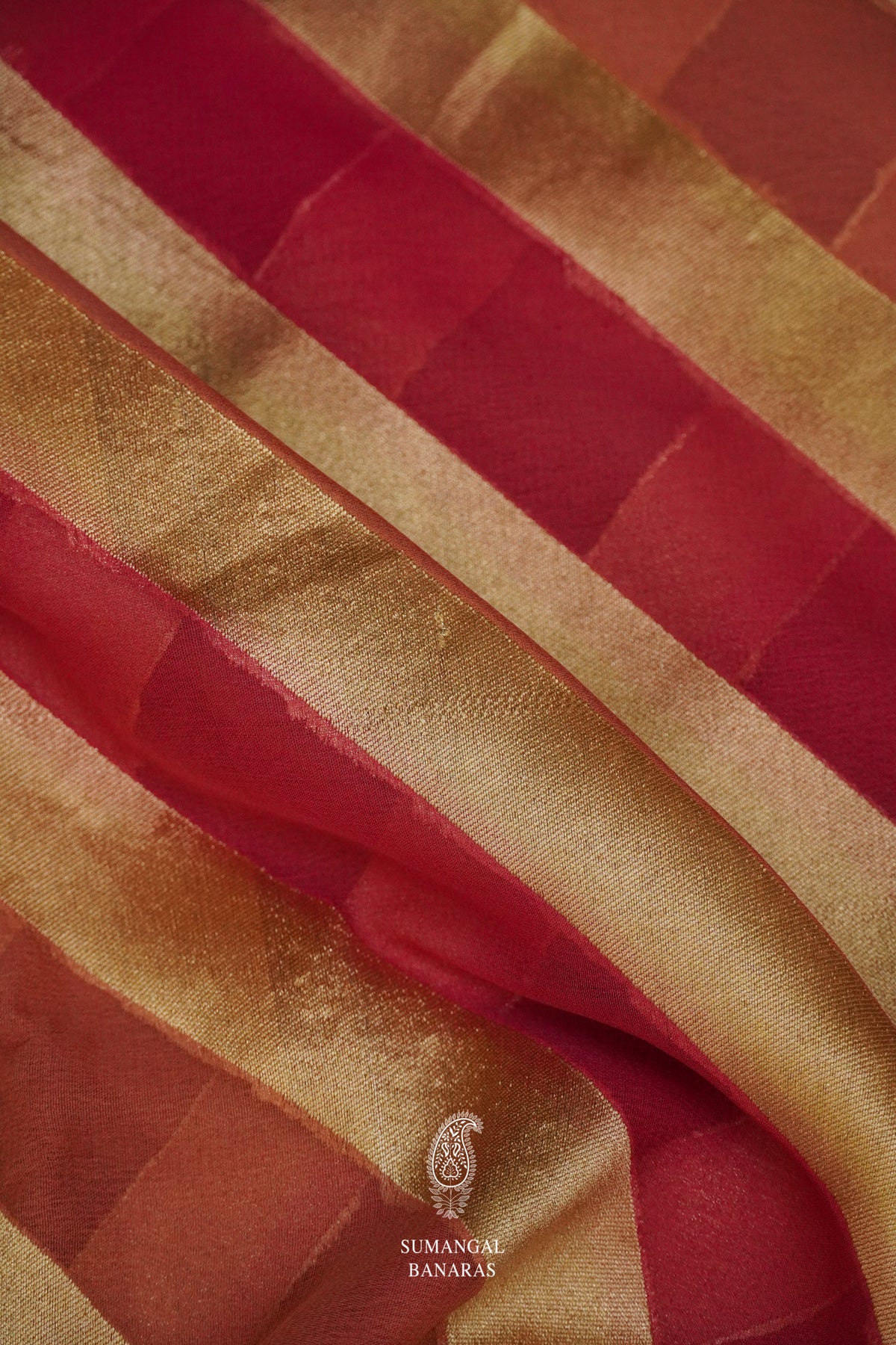 Onion Pink Georgette Rangkat Saree