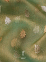 Handwoven Organza Silk Banarsi Lush Green Saree