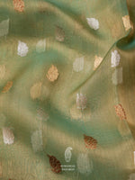 Handwoven Organza Silk Banarsi Lush Green Saree