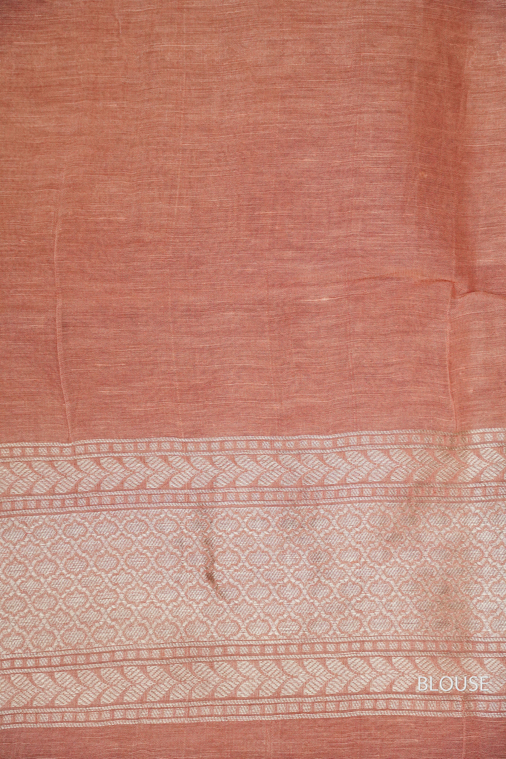 Handwoven Powder Pink Linen Silk Saree