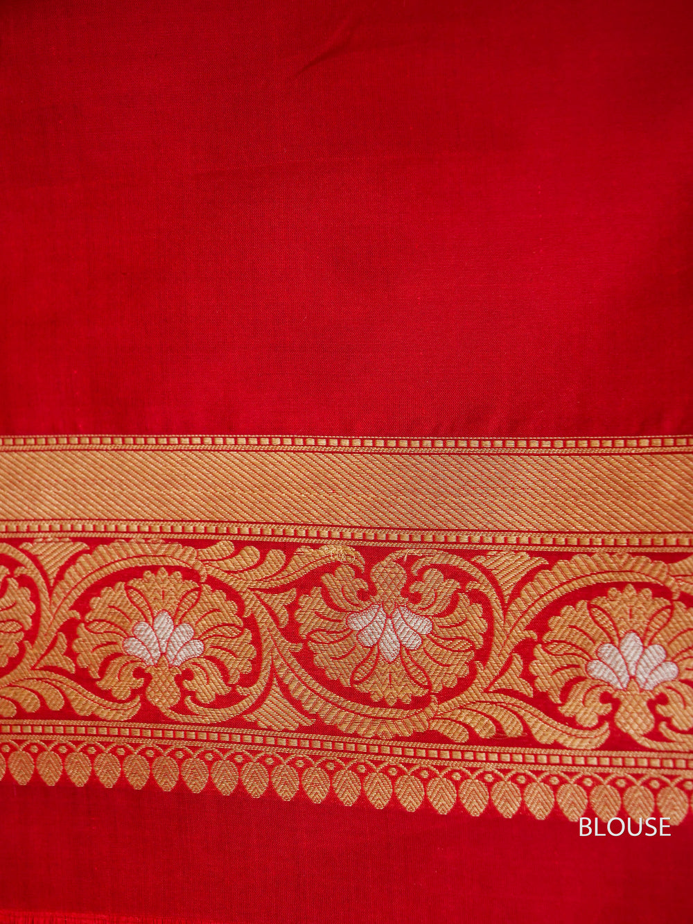 Handwoven Banarasi Classic Red Katan Silk Jaal Saree