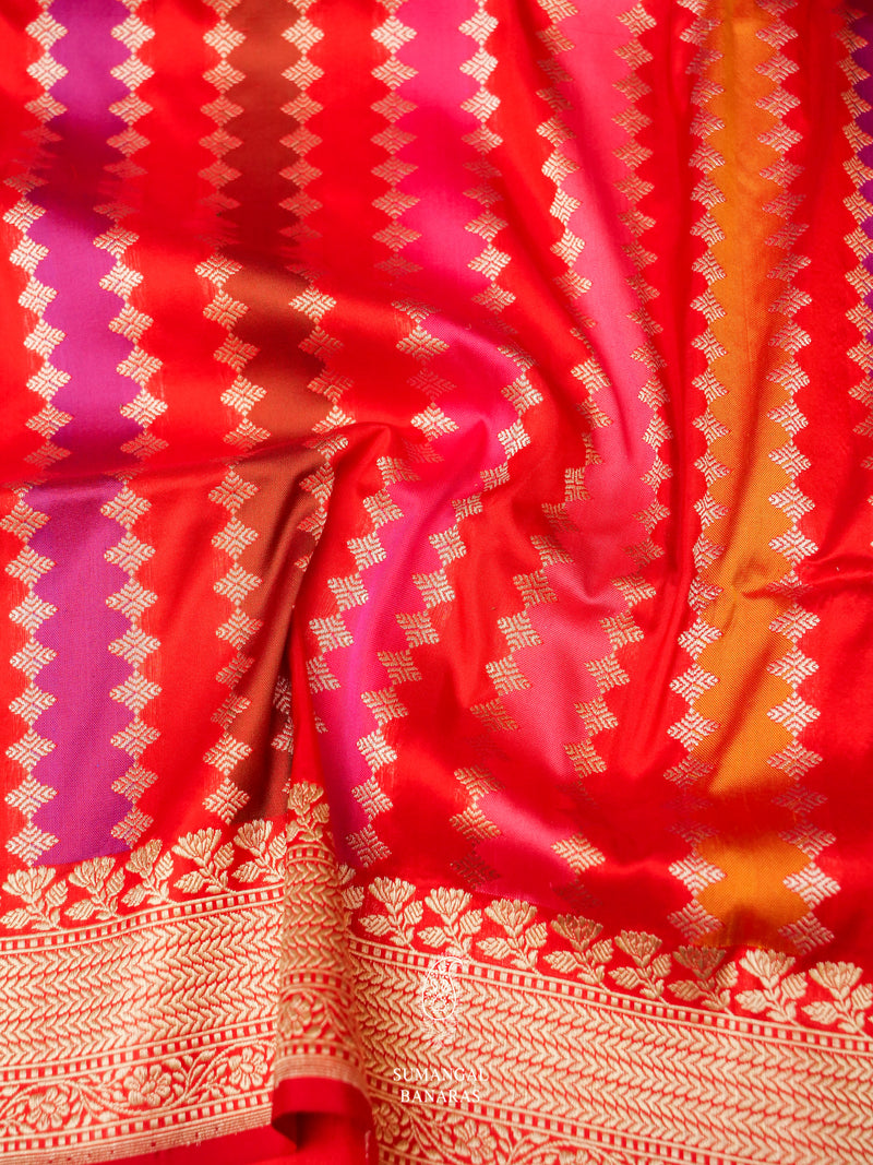 Handwoven Rangkat Katan Silk Saree