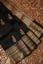 Handwoven Navy Blue Breezy Organza Saree