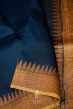 Handwoven Teal Blue Breezy Organza Saree