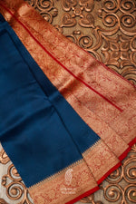 Handwoven Royal Blue Breezy Organza Saree