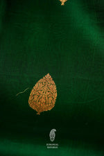 Handwoven Bottle Green Breezy Organza Saree
