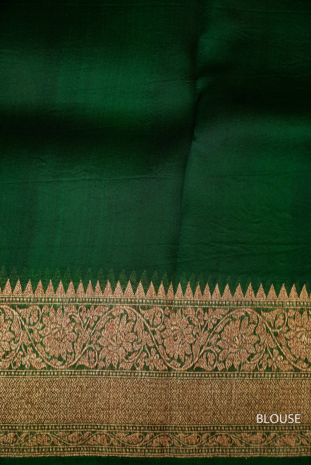 Handwoven Bottle Green Breezy Organza Saree