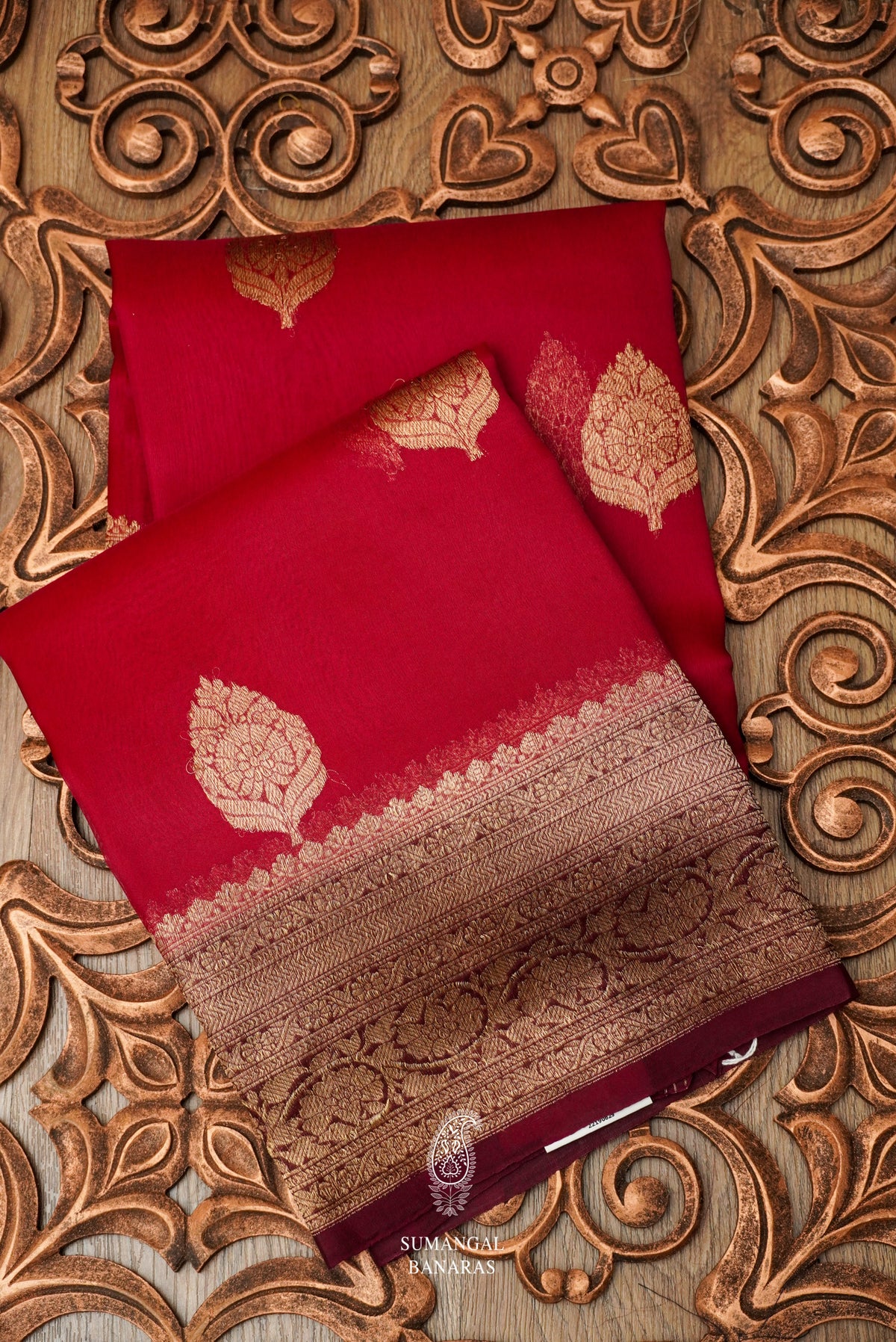 Handwoven Ruby Pink Breezy Organza Saree