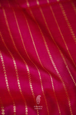 Handwoven Hot Pink Stripes Pure Katan Silk Saree