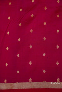 Handwoven Hot Pink Stripes Pure Katan Silk Saree