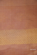 Handwoven Peach Orange Banarasi Tissue Silk Saree