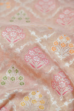 Handwoven Katan Silk Banarsi Muted Pink Saree