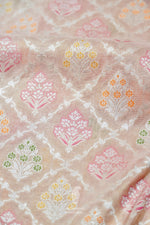 Handwoven Katan Silk Banarsi Muted Pink Saree