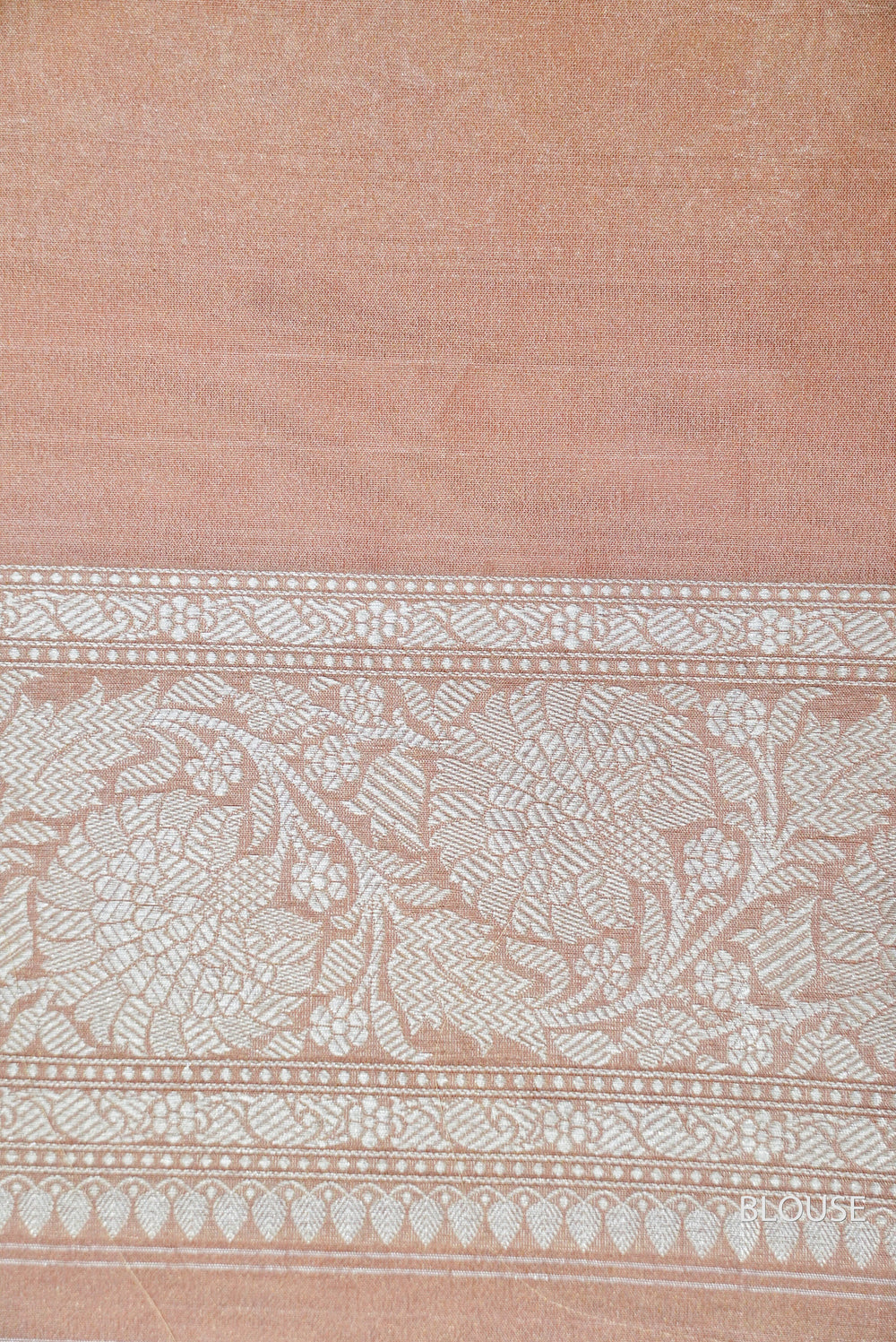 Handwoven Katan Silk Banarsi Muted Pink Saree