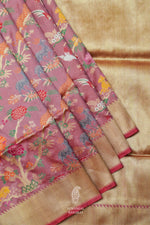 Handwoven Katan Silk Banarasi Punch Pink Saree